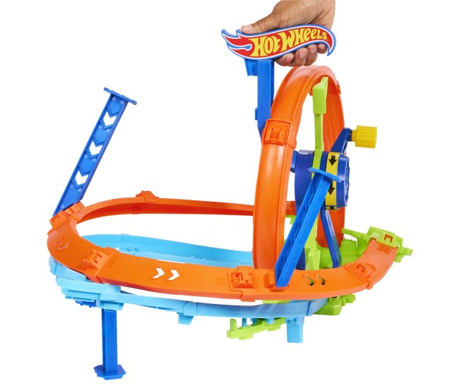 Hot wheel stunt tracks cursa lansare rapida in bucla Hot wheel stunt tracks cursa lansare rapida in bucla