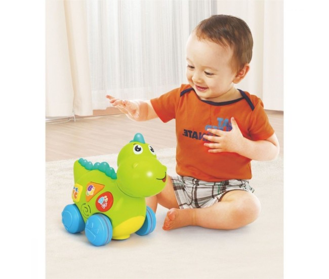 Baby dinozaurul interactiv cu miscari melodii si lumini Baby dinozaurul interactiv cu miscari melodii si lumini