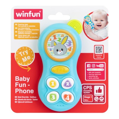 Winfun telefon pentru bebelusi albastru