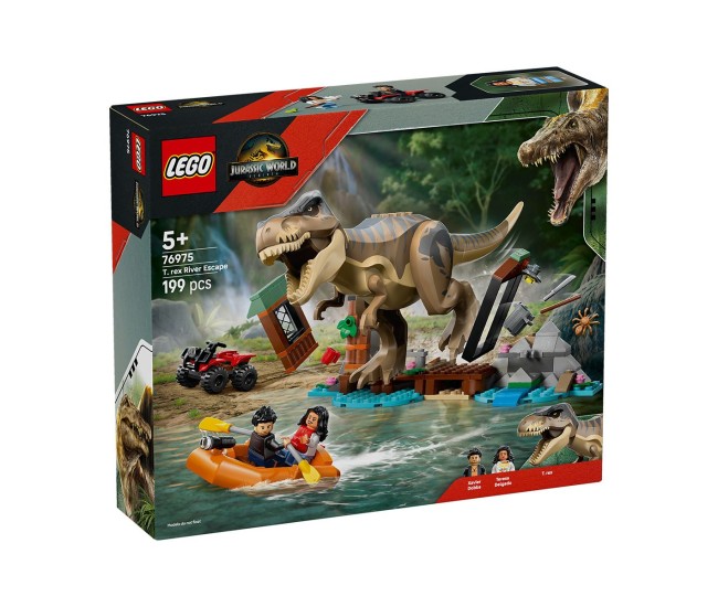 Lego jurassic world renasterea evadare pe rau din calea unui t rex 76975 Lego jurassic world renasterea evadare pe rau din calea unui t rex 76975