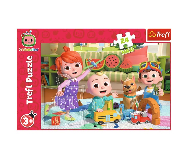 Puzzle trefl 24 maxi cocomelon gata de aventura Puzzle trefl 24 maxi cocomelon gata de aventura