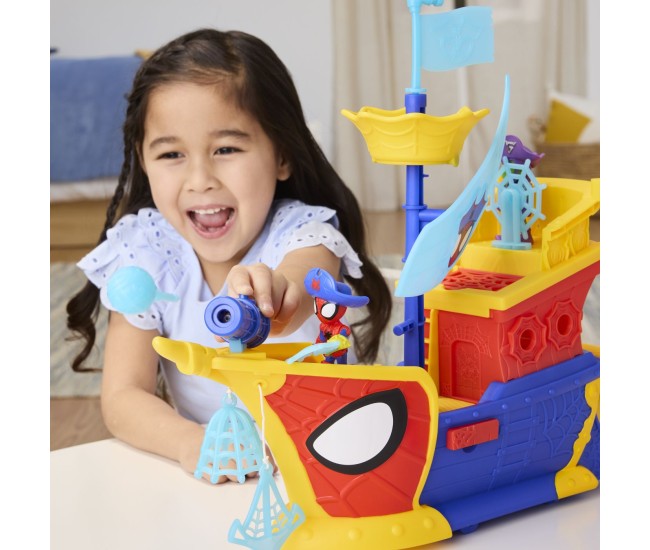Spidey si prietenii lui uimitori marvel water webs nava piratilor cu bule Spidey si prietenii lui uimitori marvel water webs nava piratilor cu bule