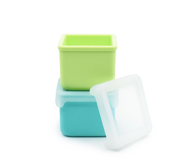 Set 2 recipiente silicon, melii, blue lime Set 2 recipiente silicon, melii, blue lime