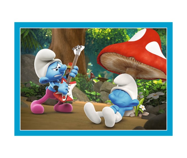 Puzzle trefl 4in1 strumfii satul strumfilor Puzzle trefl 4in1 strumfii satul strumfilor
