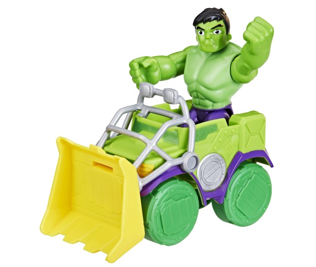 Spidey prietenii extraordinari set masinuta si figurina si accesoriu hulk Spidey prietenii extraordinari set masinuta si figurina si accesoriu hulk