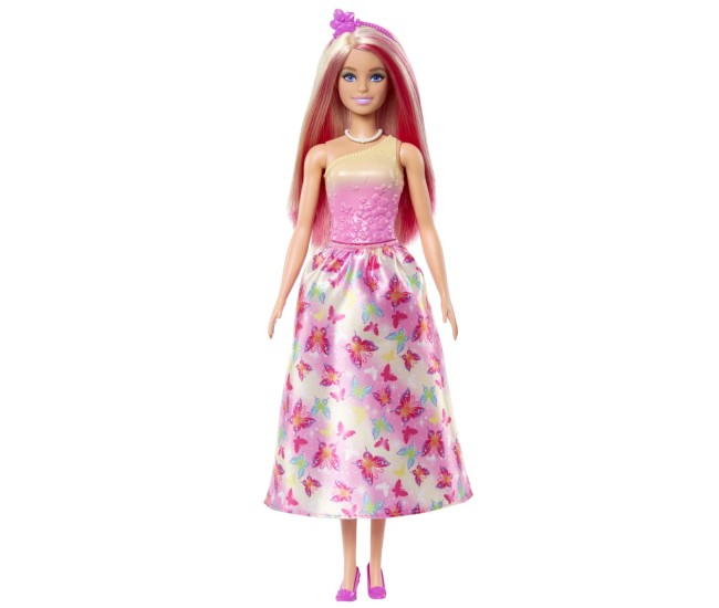 Barbie papusa barbie cu parul blond si roz Barbie papusa barbie cu parul blond si roz