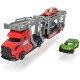 Set trailer 28cm cu 3 masinute metalice - rosu Set trailer 28cm cu 3 masinute metalice - rosu
