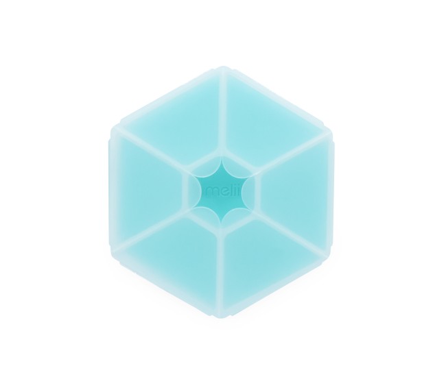 Cutie snack hexagon snackle 6 compartmente, melii, blue