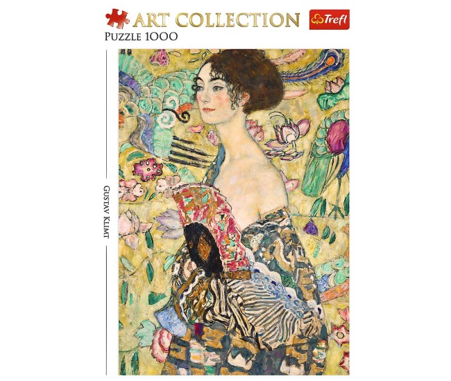 Puzzle trefl 1000 art collection gustav klimt doamna cu evantai Puzzle trefl 1000 art collection gustav klimt doamna cu evantai