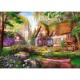 Puzzle trefl 1000 premium plus tea time casuta din padure Puzzle trefl 1000 premium plus tea time casuta din padure