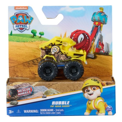 Patrula catelusilor pup squad racers rescue wheels vehicul metalic rubble scara 1:55
