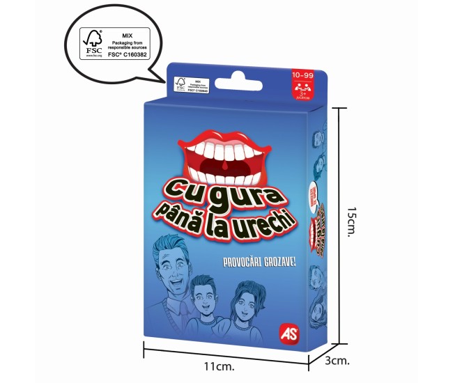 Joc de carti cu gura pana la urechi Joc de carti cu gura pana la urechi