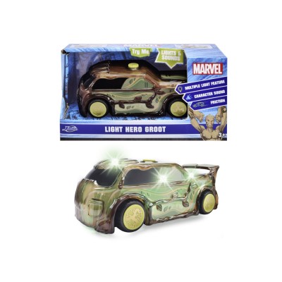 Jada marvel masinuta light hero groot cu sunete si lumini scara 1:32