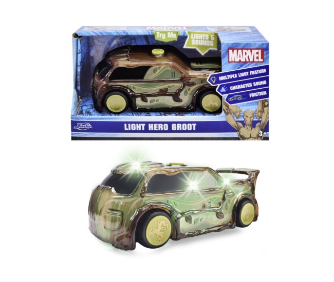 Jada marvel masinuta light hero groot cu sunete si lumini scara 1:32 Jada marvel masinuta light hero groot cu sunete si lumini scara 1:32