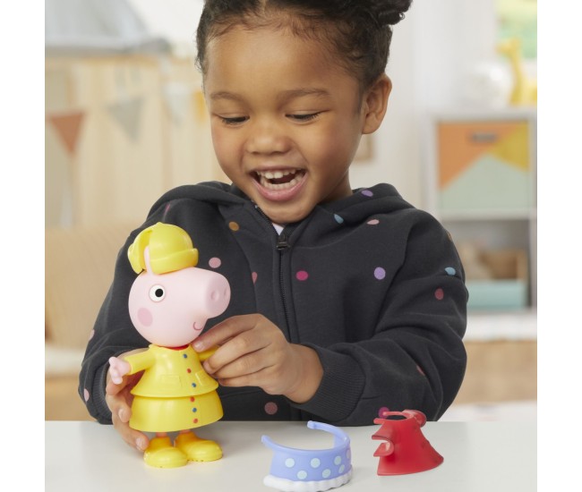 Peppa pig set figurina si accesorii vestimentare peppa pig 15cm Peppa pig set figurina si accesorii vestimentare peppa pig 15cm