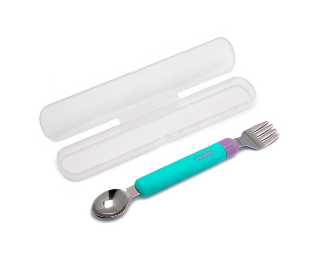 Set lingurita-furculita, melii, blue&purple Set lingurita-furculita, melii, blue&purple