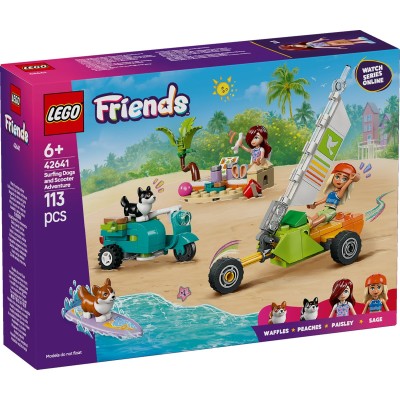 Lego friends aventuri cu catei la surfing si pe scuter 42641 Lego friends aventuri cu catei la surfing si pe scuter 42641