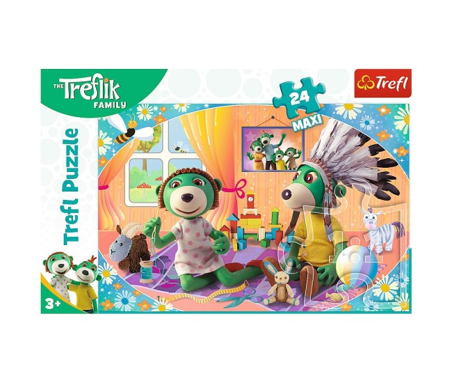 Puzzle trefl 24 maxi treflik familia fericita Puzzle trefl 24 maxi treflik familia fericita