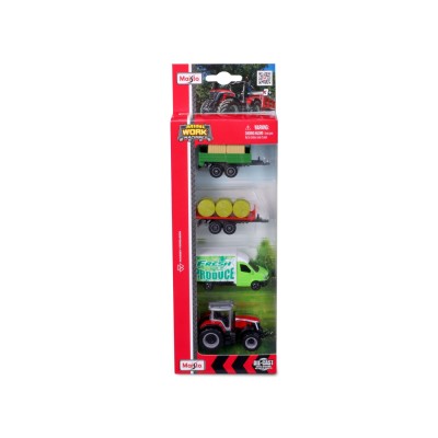 Maisto set 4 utiliaje agricole massey