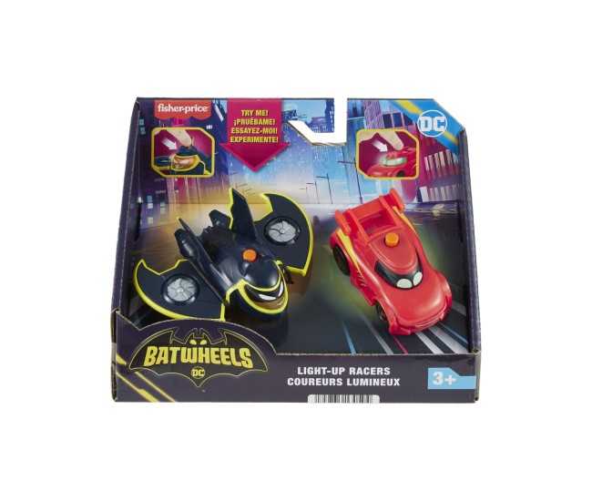 Fisher price batwheels set 2 masinute cu lumini redbird si batwing scara 1:55 Fisher price batwheels set 2 masinute cu lumini redbird si batwing scara 1:55
