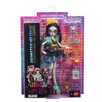 Monster high papusa skelita calaveras cu accesorii