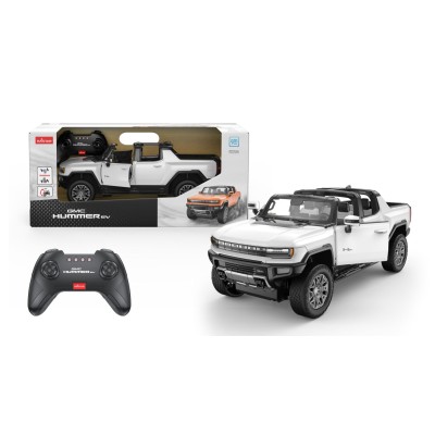 Masina cu telecomanda gmc hummer ev alb scara 1 la 16