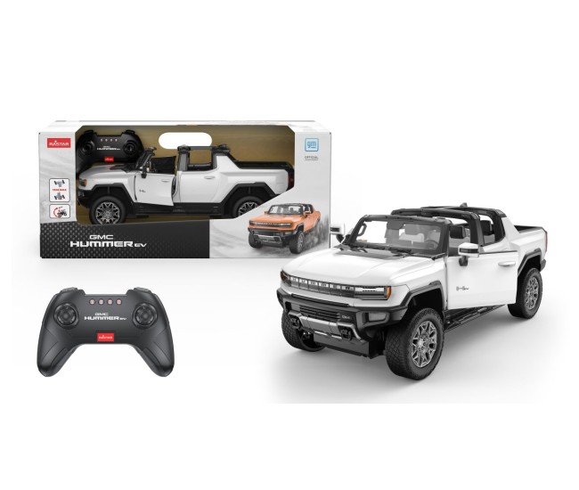 Masina cu telecomanda gmc hummer ev alb scara 1 la 16 Masina cu telecomanda gmc hummer ev alb scara 1 la 16