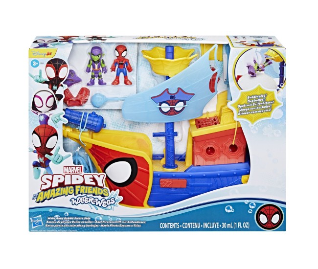 Spidey si prietenii lui uimitori marvel water webs nava piratilor cu bule Spidey si prietenii lui uimitori marvel water webs nava piratilor cu bule