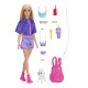 Barbie family and friends set papusa barbie malibu si accesorii aventuri in aer liber