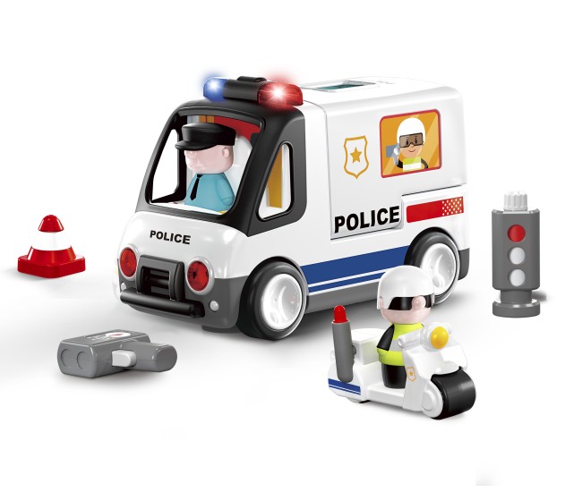 Masina de politie educativa 2in1 Masina de politie educativa 2in1