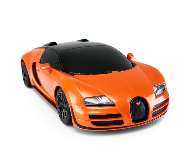 Masina cu telecomanda bugatti grand sport vitesse portocaliu cu scara 1 la 24 Masina cu telecomanda bugatti grand sport vitesse portocaliu cu scara 1 la 24