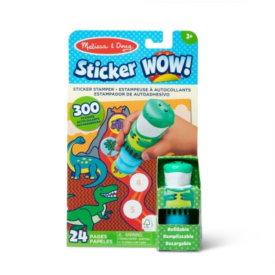 Melissa and doug set de joaca autocolante si stampila reincarcabila dinozaur
