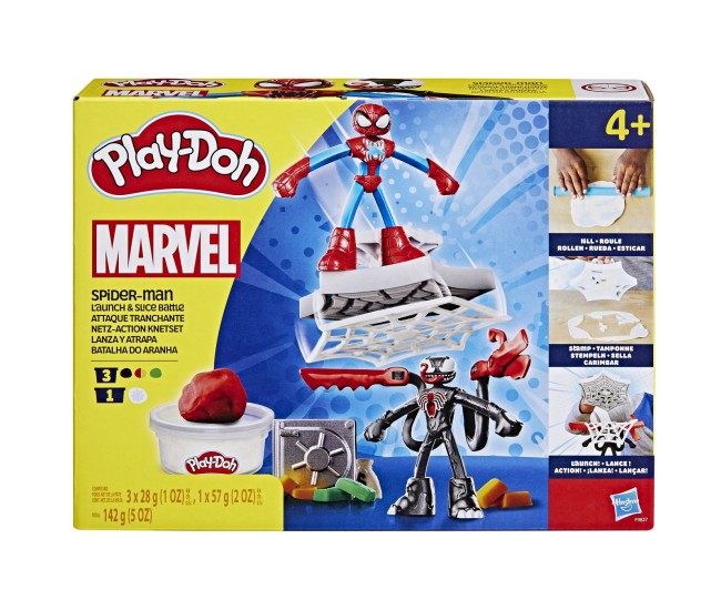 Play doh spiderman set 2 figurine batalie cu lansator si sulita Play doh spiderman set 2 figurine batalie cu lansator si sulita