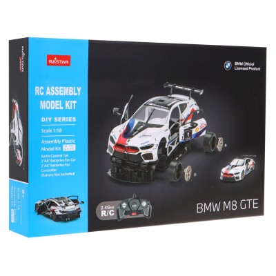 Masinuta construibila cu telecomanda bmw m8 gte scara 1 la 18