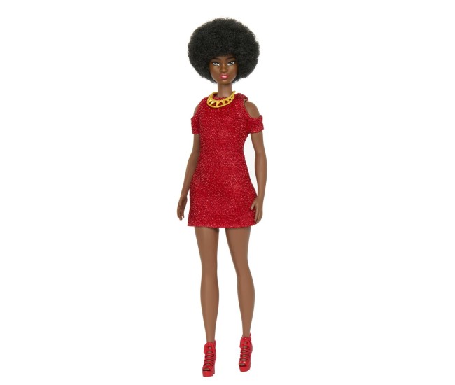Papusa barbie fashionista mulatra cu par afro Papusa barbie fashionista mulatra cu par afro