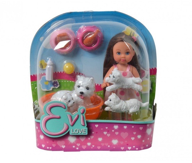 Set evi cu patru catelusi Set evi cu patru catelusi