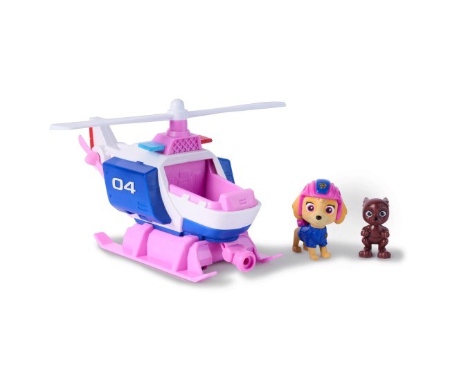 Patrula catelusilor cautare si salvare set figurina skye si vehicul elicopter