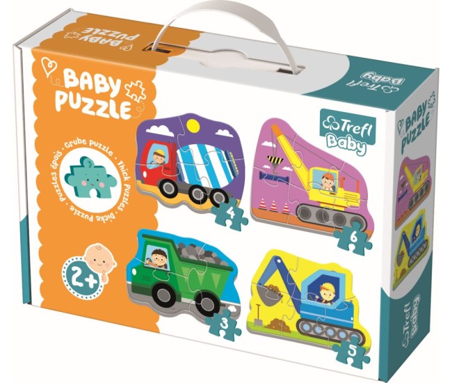 Puzzle trefl baby clasic utilaje la treaba 18 piese Puzzle trefl baby clasic utilaje la treaba 18 piese