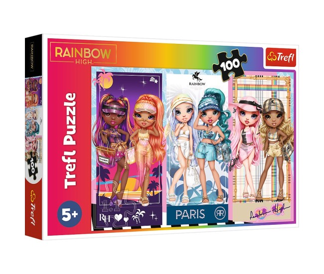 Puzzle trefl 100 rainbow high papusile deosebite Puzzle trefl 100 rainbow high papusile deosebite