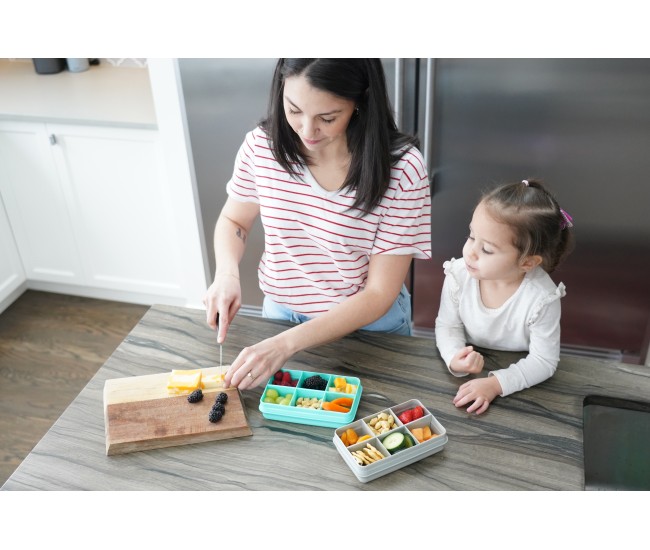 Cutie snack 6 compartimente, melii, blue Cutie snack 6 compartimente, melii, blue