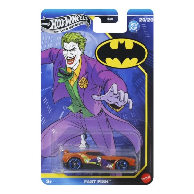 Hot wheels masina metalica tematica batman fast fish scara 1 la 64