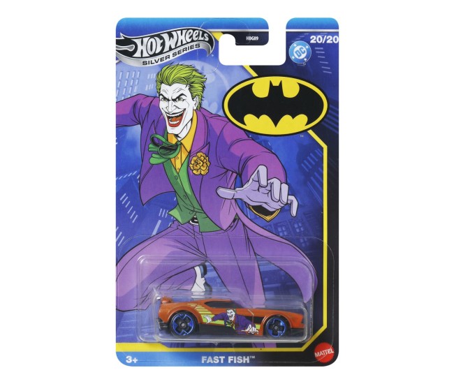 Hot wheels masina metalica tematica batman fast fish scara 1 la 64 Hot wheels masina metalica tematica batman fast fish scara 1 la 64