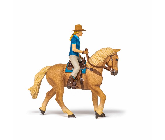 Papo figurina set cowgirl (vacarita) pe cal usa Papo figurina set cowgirl (vacarita) pe cal usa