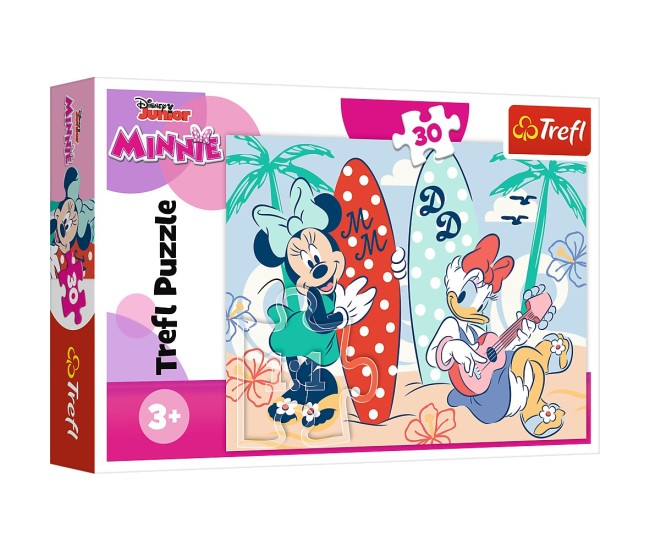 Puzzle trefl 30 minnie minnie la plaja Puzzle trefl 30 minnie minnie la plaja