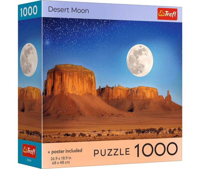 Puzzle trefl 1000 colectia sua luna in desert poster inclus Puzzle trefl 1000 colectia sua luna in desert poster inclus