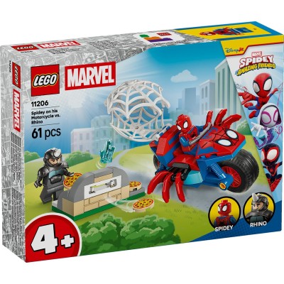 Lego marvel spidey pe motocicleta vs rhino 11206 Lego marvel spidey pe motocicleta vs rhino 11206