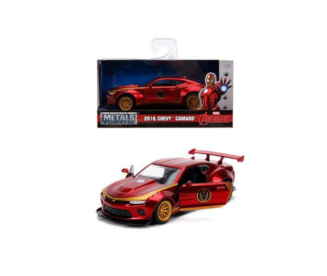 Masinuta metalica iron man 2016 chevy camaro ss scara 1 la 32 Masinuta metalica iron man 2016 chevy camaro ss scara 1 la 32