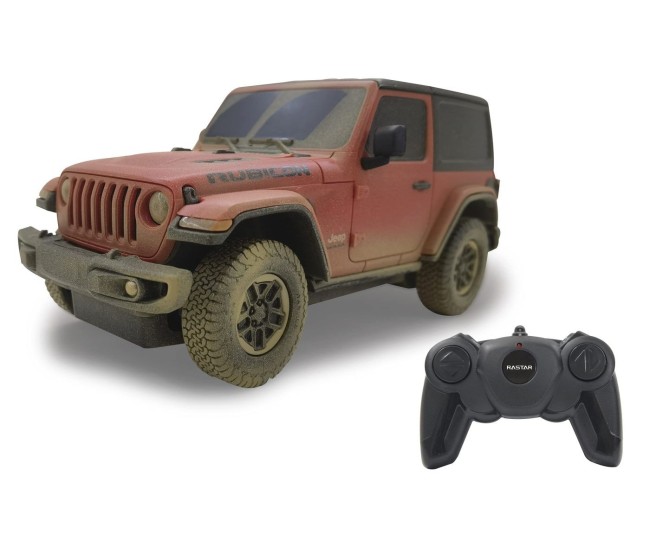 Masina cu telecomanda jeep wrangler muddy rosu cu scara 1 la 24 Masina cu telecomanda jeep wrangler muddy rosu cu scara 1 la 24