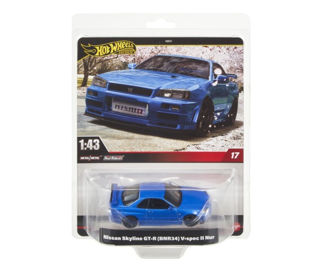 Hot wheels premium real riders masinuta metalica nissan skyline gt-r bnr34 v-spec ii nur scara 1:43 Hot wheels premium real riders masinuta metalica nissan skyline gt-r bnr34 v-spec ii nur scara 1:43