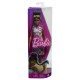 Papusa barbie fashionista satena cu ochelari de soare galbeni Papusa barbie fashionista satena cu ochelari de soare galbeni